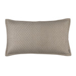 Lili Alessandra Laurie Diamond Quilted King Pillow -Stone Basketweave