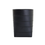Orchids Lux Home Architects Leather Bin - Black