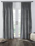 Amity Home Lia Velvet Curtain - Steel Blue