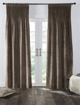 Amity Home Lia Velvet Curtain - Ash Grey