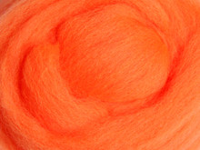 Ashford Corriedale Sliver, Dyed - Fluorescent Orange (DS054)