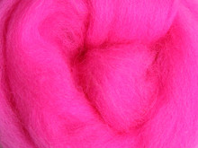 Ashford Corriedale Sliver, Dyed - Fluorescent Pink (DS055)
