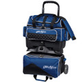 KR Strikeforce Royal Flush 4 Ball Roller Bowling Bag - Black/Royal
