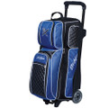 KR Strikeforce Royal Flush 3 Ball Roller Bowling Bag - Black/Royal