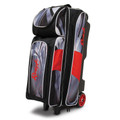 Radical 3 Ball Dye Sub Roller Bowling Bag - Black/Red