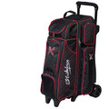 KR Strikeforce Royal Flush 4X4 Roller Bowling Bag - Black/Red