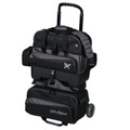 KR Strikeforce Konvoy 4 Ball Roller Bowling Bag - Black/Carbon