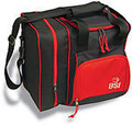 BSI Deluxe 1 Ball Bowling Bag - Black/Red