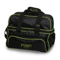 Storm 2 Ball Deluxe Tote Bowling Bag - Checkered Black/Lime
