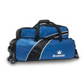 Brunswick Edge 3 Ball Tote With Pouch Bowling Bag - Blue