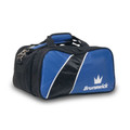 Brunswick Edge 2 Ball Tote With Pouch Bowling Bag - Blue