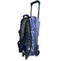 Brunswick Hybrid 3 Ball Roller Bowling Bag - Black/Blue