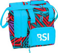 BSI Deluxe 1 Ball Bowling Bag - Teal/Purple/Red