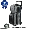 KR Strikeforce Royal Flush 3 Ball Roller Bowling Bag - Silver