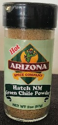 Fresh Ground Hatch New Mexico Green Chile Powder.  A must have for any cook! We carry Mild, Medium and Hot.