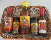 Angry Chicken Hot Wing Sauce,  Deb's Flavor Crystals, Hickory BBQ Rub, Sweet 16 and the Ghosst Pepper Arizona 18 Sauce.  