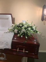 CLASSIC ALL WHITE CASKET SPRAY- ON SALE WAS $189