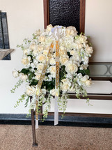 ROSE/ORCHID   CASKET SPRAY WITH BANNER - ON SALE WAS $610.00