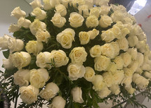 WHITE ROSE CASKET SPRAY- ON SALE
