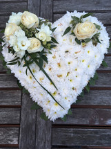  SPECIAL PERSON CONDOLENCES HEART- WHITE- ON SALE WAS $282