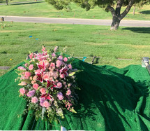 CELEBRATION OF LIFE- REST IN PEACE CASKET SPRAY- ON SALE WAS $280