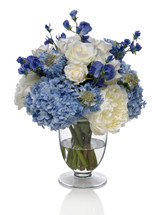 WITH DEEPEST SYMPATHY- BLUE AND WHITE