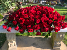 ABUNDANT LOVE ROSE CASKET SPRAY- ON SALE WAS $450