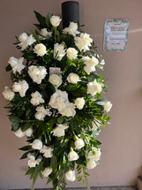 STUNNING WHITE ROSE EASEL- ON SALE WAS $192