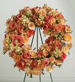 Peach Memorial Standing Wreath