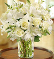 Classic All White Arrangement for Sympathy