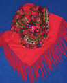 SHAWL: Red from Medjimurje  ~ Imported from Croatia ~ THIRD PRICE DROP! SOLD OUT!