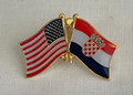 *Lapel Pin ~ American-Croatian Flag: NEW & IMPROVED STYLE & DESIGN! RE-STOCKED! 