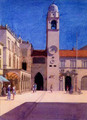**Miho Simunovic Watercolors ~ "Dubrovnik-Palaca Sponza" - 11 in x 14in  ON SALE! SOLD OUT!