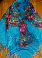 SHAWL: Turquoise from Medjimurje ~ Imported from Croatia ~ THIRD PRICE DROP! RE-STOCKED!