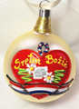 SPECTACULAR "Licitarska Srca" Ornament, with "SRETAN BOŽIĆ" with GOLD Background! Hand-Painted and Imported from Croatia: NEW! 