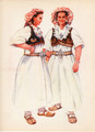 *Vladimir Kirin Costume Prints ~ Imported from Croatia: Village of CAJDRAS, Bosnia (Numbered Print): SALE!
