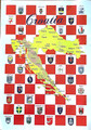 Croatian Cooking ~ 100% Cotton Kitchen Towel ~ CROATIA MAP with TOWN SHIELDS ~ NEW from Croatia 07/22!  SOLD OUT!
