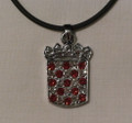 Necklace: Croatian Bling! ~ Crystal Grb Necklace:  Re-Created Using a Brighter CROATIAN Red! RE-STOCKED!