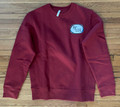 Sweatshirt, Luxurious Oxblood Red with HR/USA Design, Made with Certified 100% Organic Materials!