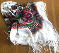 SHAWL: White from Medjimurje ~ Imported from Croatia ~ THIRD PRICE DROP!  RE-STOCKED!