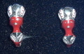Sterling Silver Earrings, Deep Rose ~ Handmade Sterling Silver 4.15g MORČIĆ Earrings Imported from Croatia: DISCOUNTED!  RE-STOCKED!
