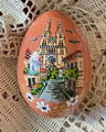 Porcelain Easter Egg, ONE-OF-A-KIND, Elaborately Hand-Painted: NEW in 2023! (P1)  ~Featuring  Zagreb Cathedral~ 