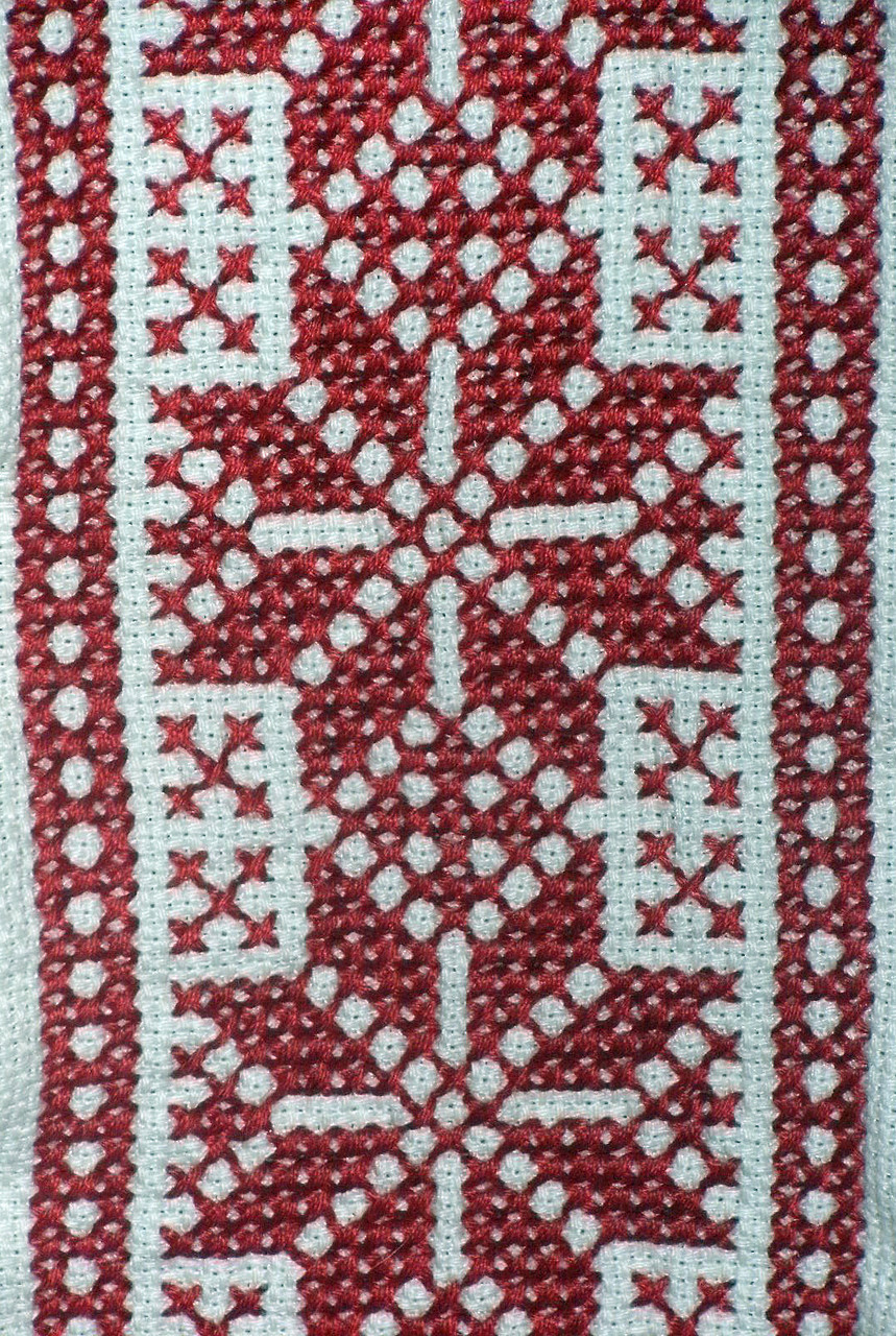 Cross Stitch Embroidery for Croatian Blouse, Handmade