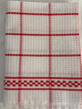 Croatian Kitchen WaffleWeave Towel ~ with a ŠAHOVNICA (Croatian Checkerboard) Pattern ~ NEW from Croatia! Limited Quantity Available! 