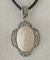 Handmade PENDANT Created using BRAČ Stone, featuring Elegant Bling Setting: ONE-OF-A-KIND, Imported from Croatia, NEW!