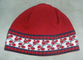 Stocking Caps Imported from SLAVONIJA, Croatia (Rich RED with Blue, Red & White Vine Motif): NEW! Size L-XL: SOLD OUT!