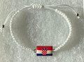Bracelet with Croatian FLAG-GRB,  Imported from Croatia! (White Band)  RE-STOCKED!