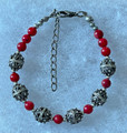 Botun Bracelet with 6 Full-Ball Botuni and Coral Beads IMPORTED from CROATIA, ONE-OF-A-KIND: NEW! DISCOUNTED!