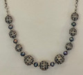 Necklace with LAPIS LAZULI Beads and 9 Large Full-Ball Botuni, Imported from Croatia: ONE-OF-A-KIND! DISCOUNTED PRICE! Stunning! 