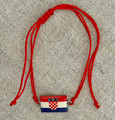Bracelet:  "ZASTAVA" (Flag) Fully Adjustable Red Ties, Imported from Croatia : NEW!